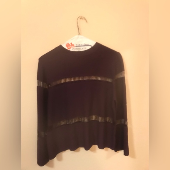 TOPSHOP Sweater Tops blouse style delicate woven woven Like New - Picture 3 of 4